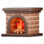 fireplace, chimney, fire, flame, bonfire, campfire, winter 