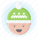 christmas, hat, head, new, snow, winter, year