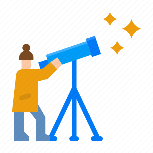 Observation, astronomer, star, telescope, stargazing icon - Download on Iconfinder