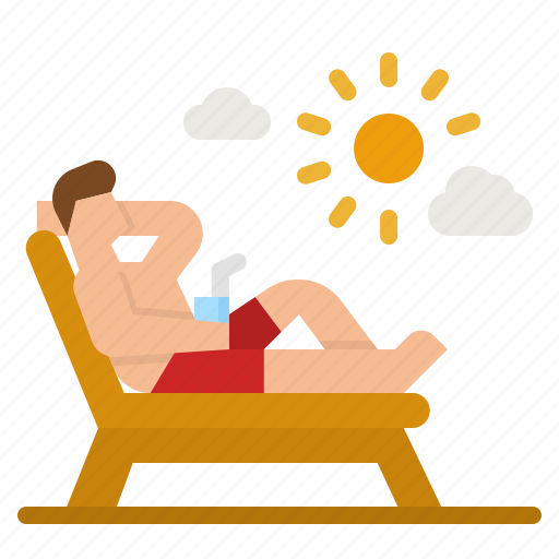 Relax, freetime, hobbies, chill, sunbathing icon - Download on Iconfinder