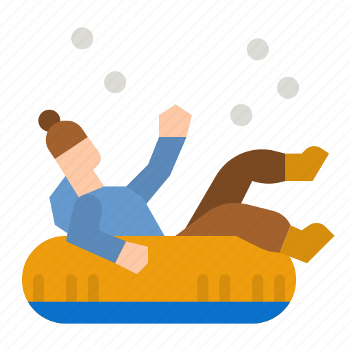 Tubing, rubber, sledding, snow, winter icon - Download on Iconfinder