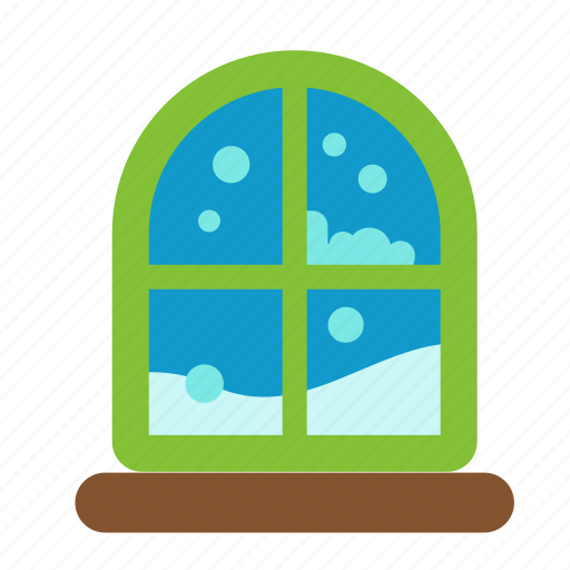 Winter, christmas, snow, window, ice, cold, decoration icon - Download on Iconfinder