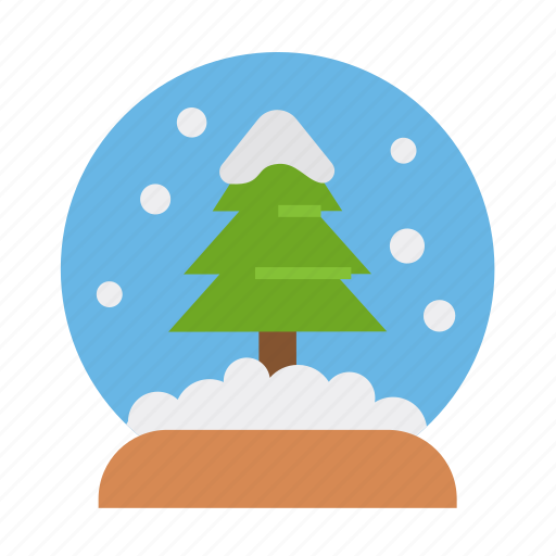 Christmas tree, glass, snow, snow globe, xmas, crystal ball, christmas icon - Download on Iconfinder