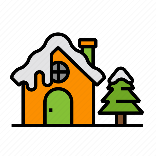 Home, house, snow, winter, christmas, cabin, building icon - Download on Iconfinder