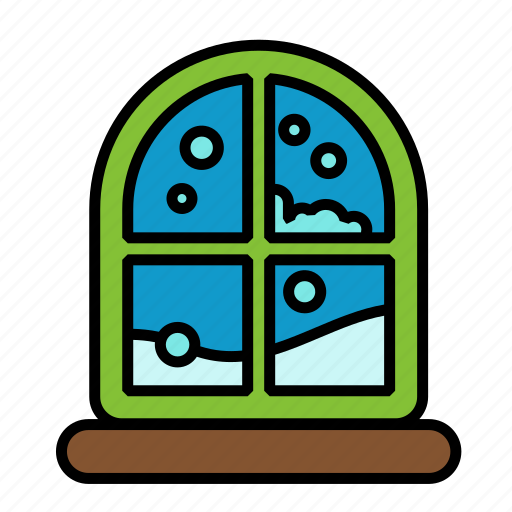 Winter, christmas, snow, window, ice, cold, decoration icon - Download on Iconfinder