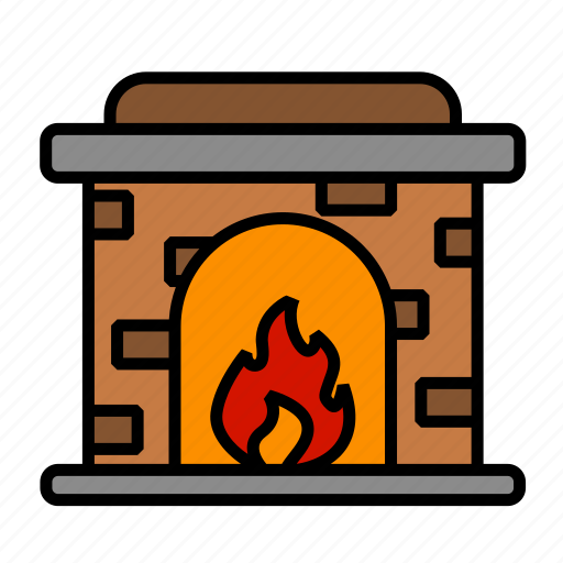 Fire, fire place, warm, winter, home, christmas, furniture icon - Download on Iconfinder