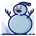 christmas, hat, man, snow, snowman