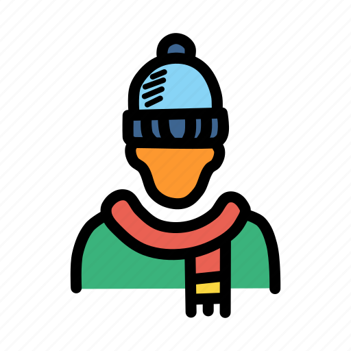 Avatar, beanie, knitted, scarf, winter, wool, hygge icon - Download on Iconfinder