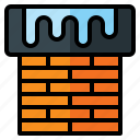 chimney, flue, smokestack, fireplace, vent, brick, heating, winter, christmas
