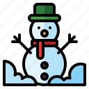 snowman, snow, sculpture, xmas, christmas, winter