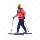 man skiing, outdoor recreation, winter sport, wintertime 
