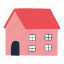 house, building, residential, home, real estate, town, red house 