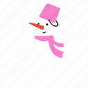 snowman, christmas, winter, snow, decoration, ornament, pink snowman
