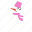 snowman, christmas, winter, snow, decoration, ornament, pink snowman 