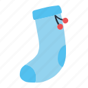 sock, christmas, hanging sock, decoration, ornament, winter, stocking