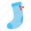sock, christmas, hanging sock, decoration, ornament, winter, stocking 