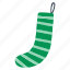 sock, christmas, hanging sock, xmas, decoration, ornament, winter 