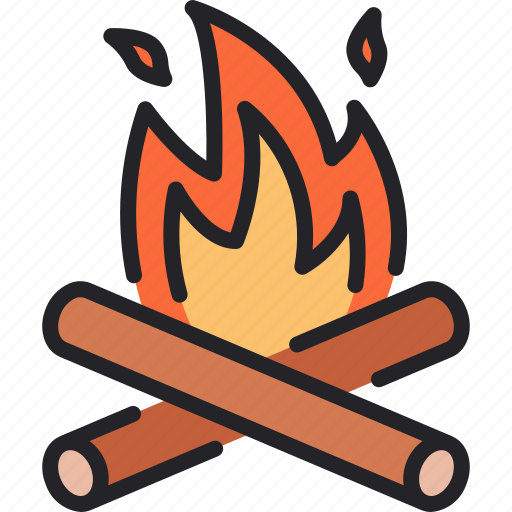 Bonfire, camping, campfire, firewood, flame icon - Download on Iconfinder