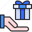 hand, gift, box, present, celebration 