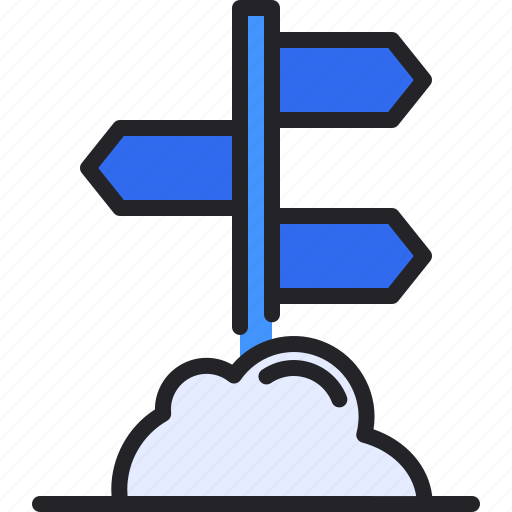 Navigation, directional, sign, post, winter icon - Download on Iconfinder