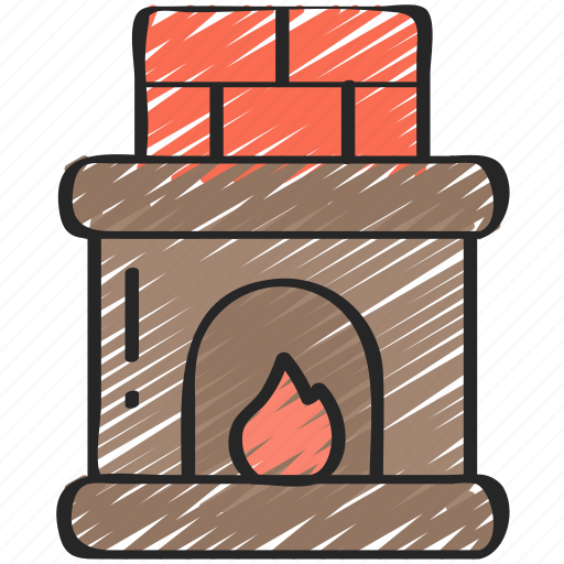 December, fireplace, holidays, log fire, winter icon - Download on Iconfinder