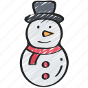 christmas, december, holidays, snowman, winter