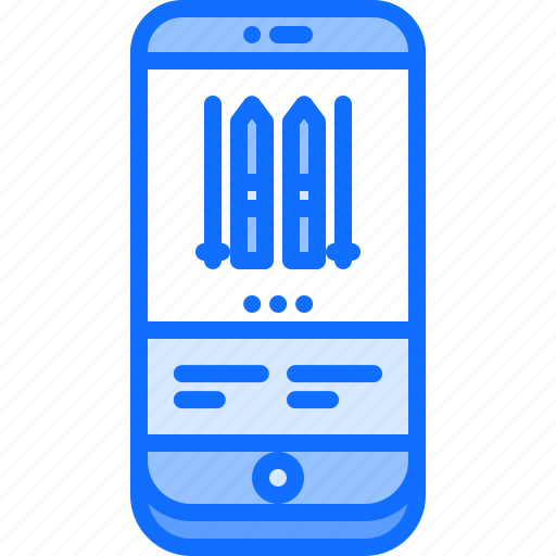 Ski, app, smurtphone, phone, shop, winter, sports icon - Download on Iconfinder