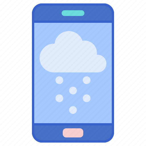 Forecast, phone, snow, weather icon - Download on Iconfinder