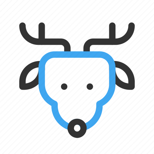 Animal, deer, head, reindeer, seasons, snow, winter icon - Download on Iconfinder