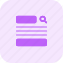 wireframe, search, find, template, content, table, page layout
