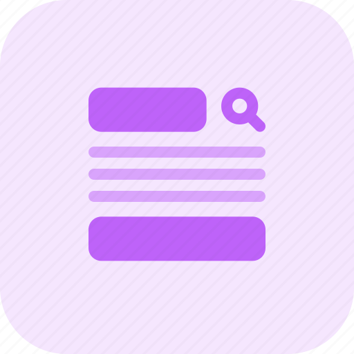 Wireframe, search, find, template, content, table, page layout icon - Download on Iconfinder