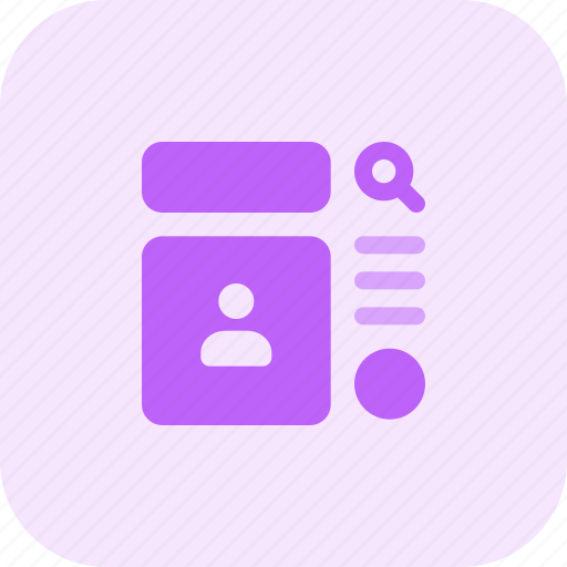 Wireframe, user, search, avatar, profile icon - Download on Iconfinder