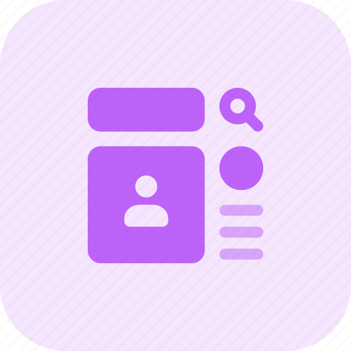 Wireframe, user, avatar, search, find, template icon - Download on Iconfinder