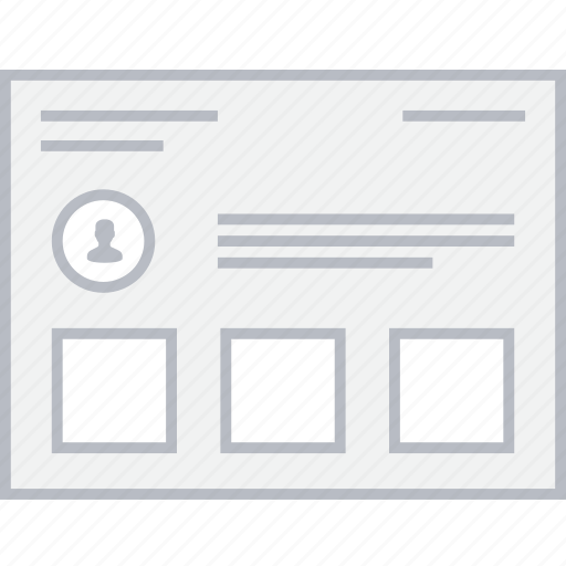 Card, style, ui, user, web, wireframe icon - Download on Iconfinder