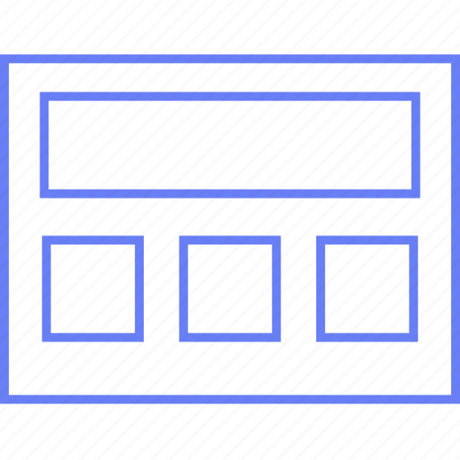 Grid, header, layout, style, ui, web, wireframe icon - Download on Iconfinder