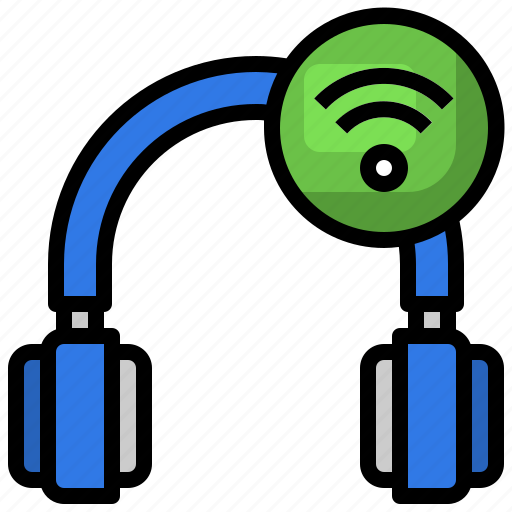 Headphones, wireless, music, connected, earphones icon - Download on Iconfinder