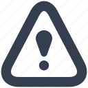 triangle, warning, sign, silhouette, danger