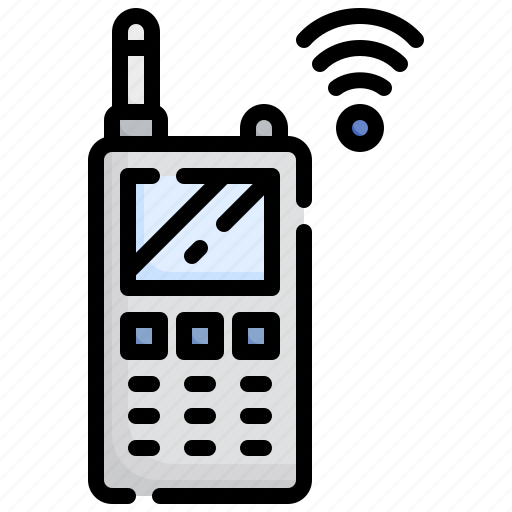 Walkie, talkie, transmitter, military, frequency, electronics icon - Download on Iconfinder