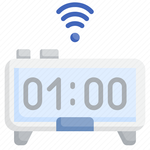 Digital, clock, desk, time, date, wifi, signal icon - Download on Iconfinder