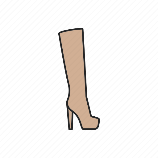 Boots, fashion, footwear, heels, high boots, shoes, woman icon - Download on Iconfinder