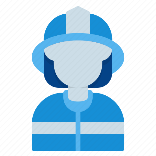 Firefighter, woman, avatar, rescuer, occupation, female icon - Download on Iconfinder