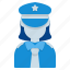 police, woman, avatar, officer, guard, female 