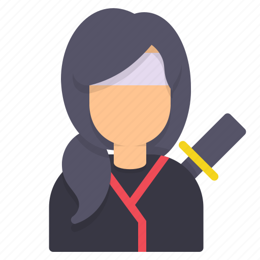 Assassin, killer, ninja, character, avatar, woman, female icon - Download on Iconfinder