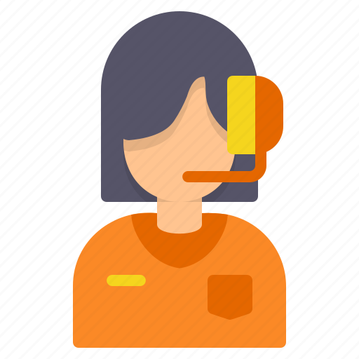 Customer, care, woman, avatar, service, agent, call center icon - Download on Iconfinder