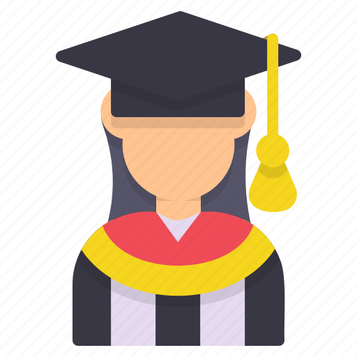 Graduated, avatar, woman, education, female, university icon - Download on Iconfinder