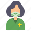 patient, coronavirus, doctor, sick, facial, mask, avatar 