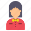 waiter, avatar, woman, service, female 