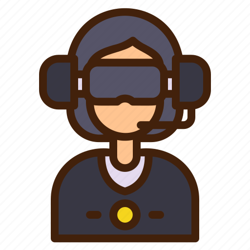 Gamer, avatar, woman, gaming, female, girl icon - Download on Iconfinder