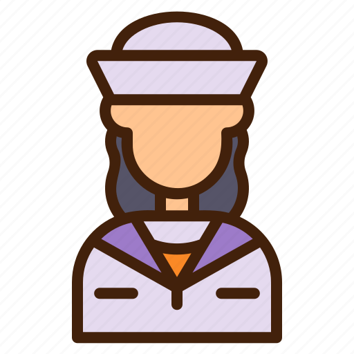 Navy, avatar, woman, nautic, captain, crew, female icon - Download on Iconfinder
