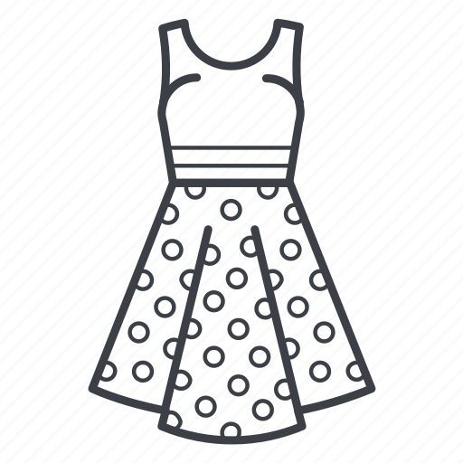 Dots, dress, fashion, girl, summer dress, woman icon - Download on Iconfinder